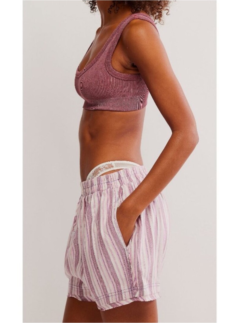 9268. Free People Day To Day Flannel Shorts